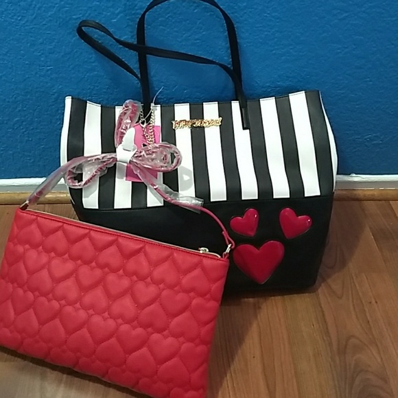 Betsey Johnson Handbags - Two purse Bundle Betsey Johnson heart Tote & purse